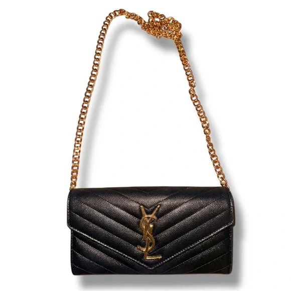 Saint Laurent Monogram Leather Wallet – With Chain Conversion Set (Preloved) - Picture 13 of 13